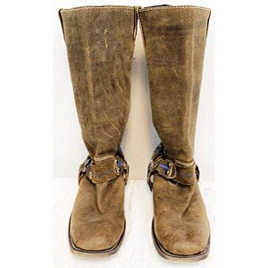 Bed Stu Footwear Woman Sz 11 Brown Suede Leather Riding Tall Boots Western